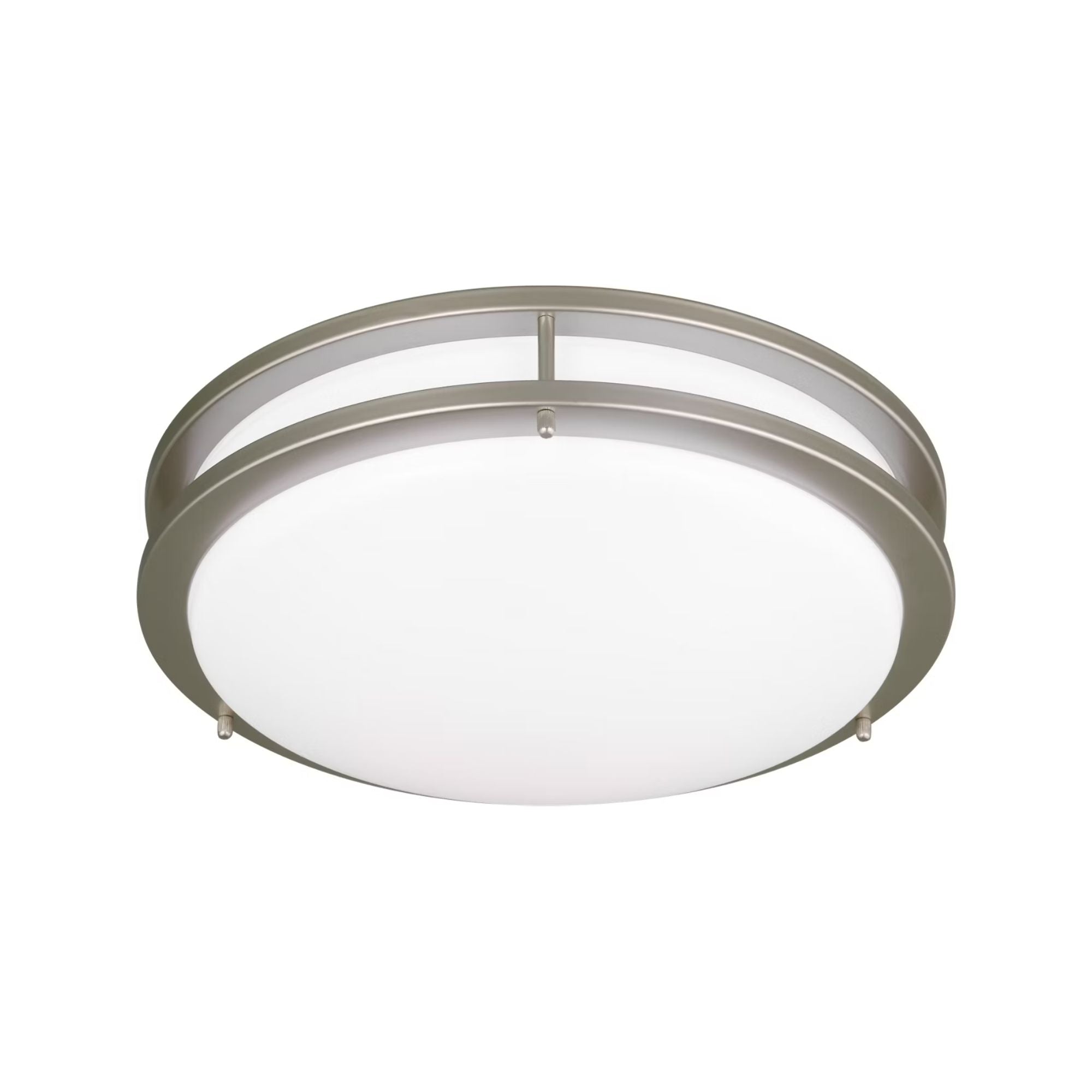 Mahone 15" Medium LED Flush Mount, Painted Brushed Nickel Finish