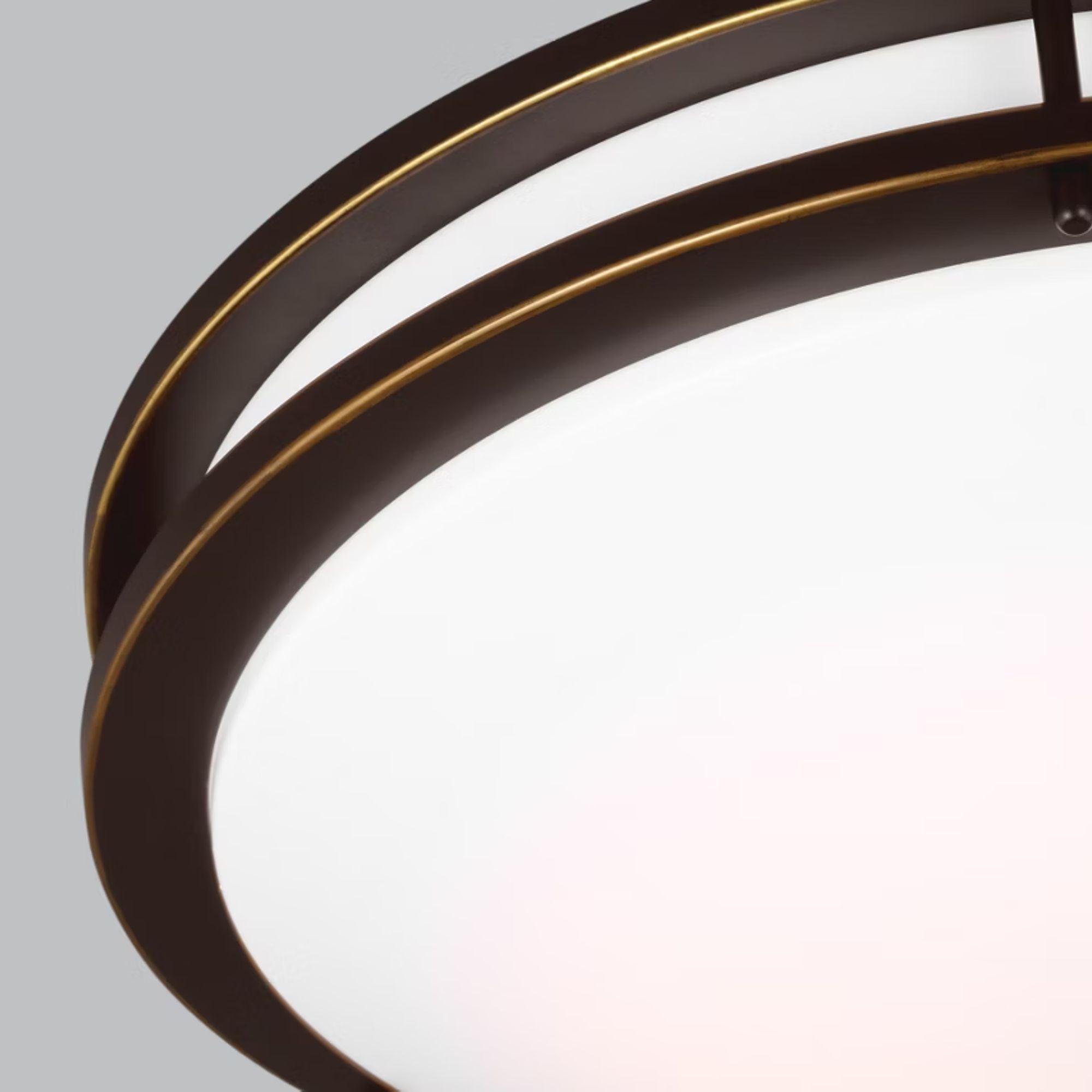 Mahone 18" Large LED Flush Mount, Antique Bronze Finish