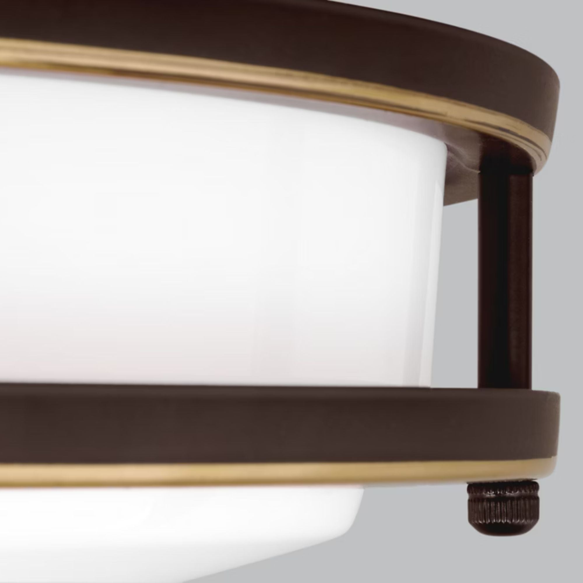 Mahone 18" Large LED Flush Mount, Antique Bronze Finish