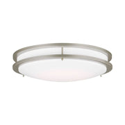 Mahone 18" Large LED Flush Mount, Painted Brushed Nickel Finish
