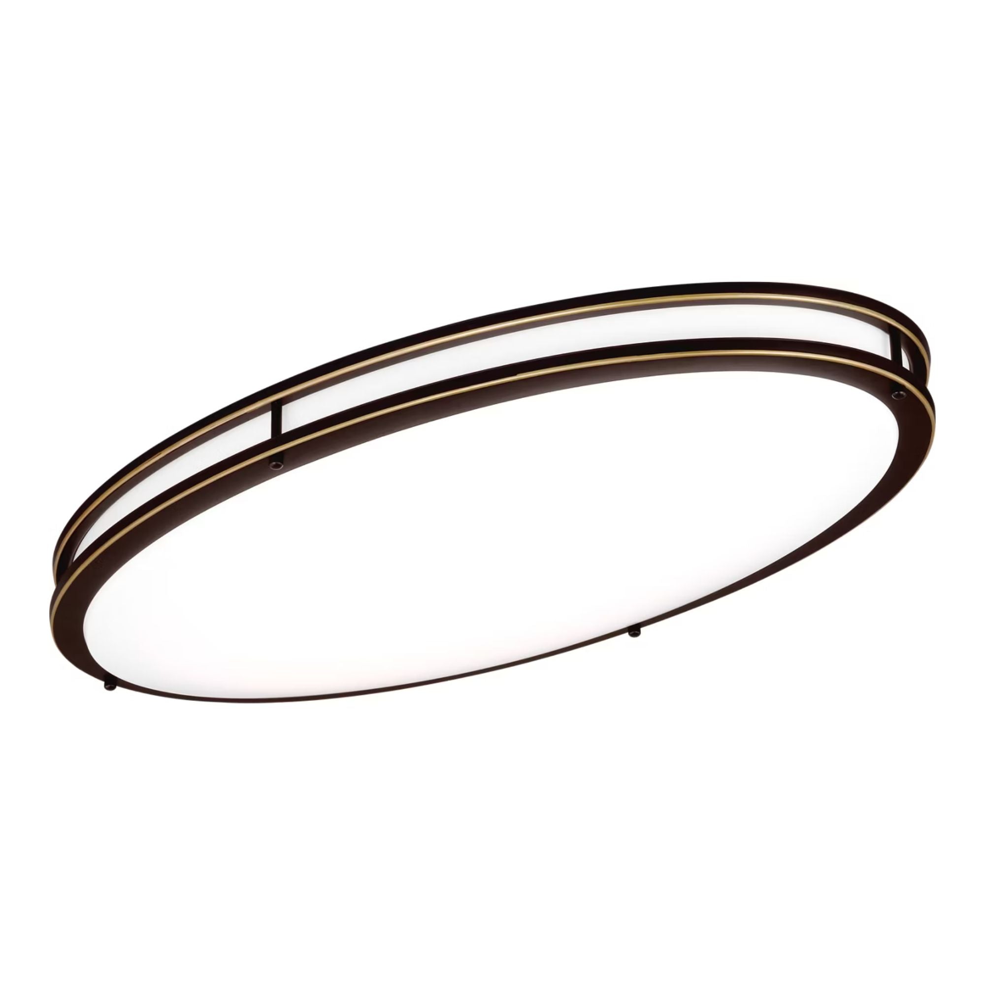 Mahone 32" Oval LED Flush Mount, Antique Bronze Finish