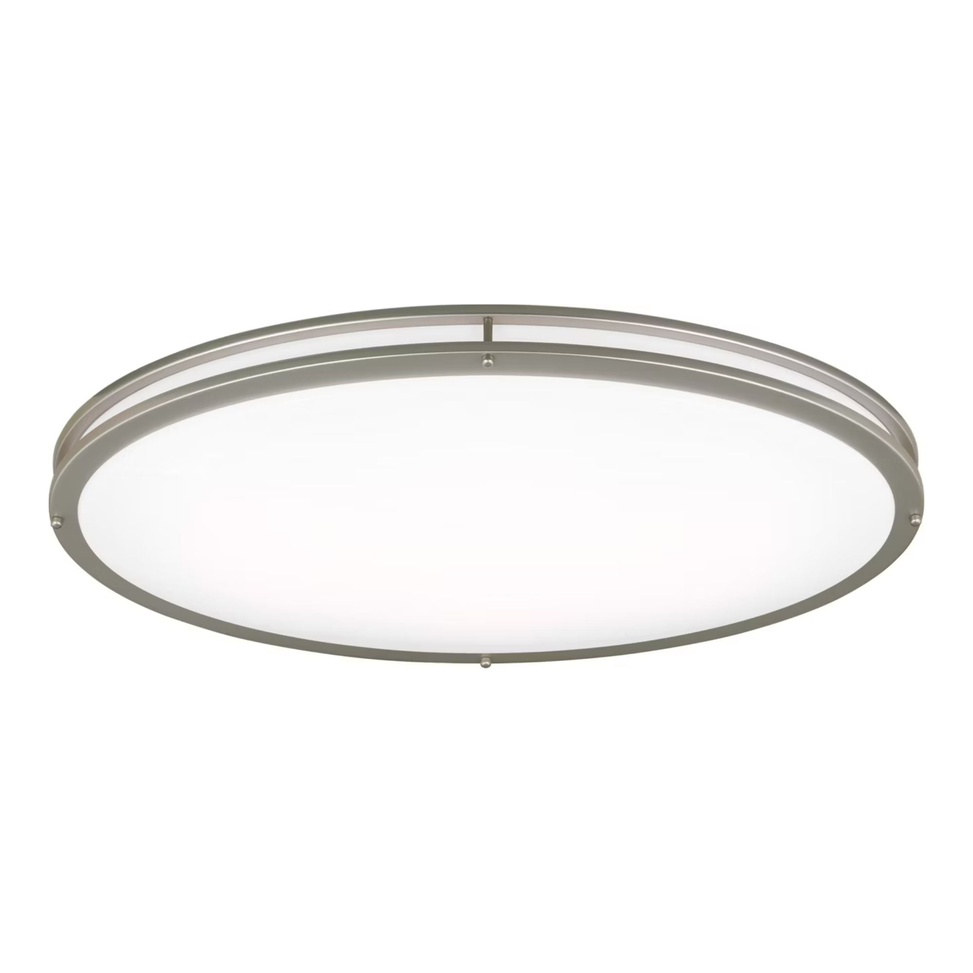 Mahone 32" Oval LED Flush Mount, Painted Brushed Nickel Finish