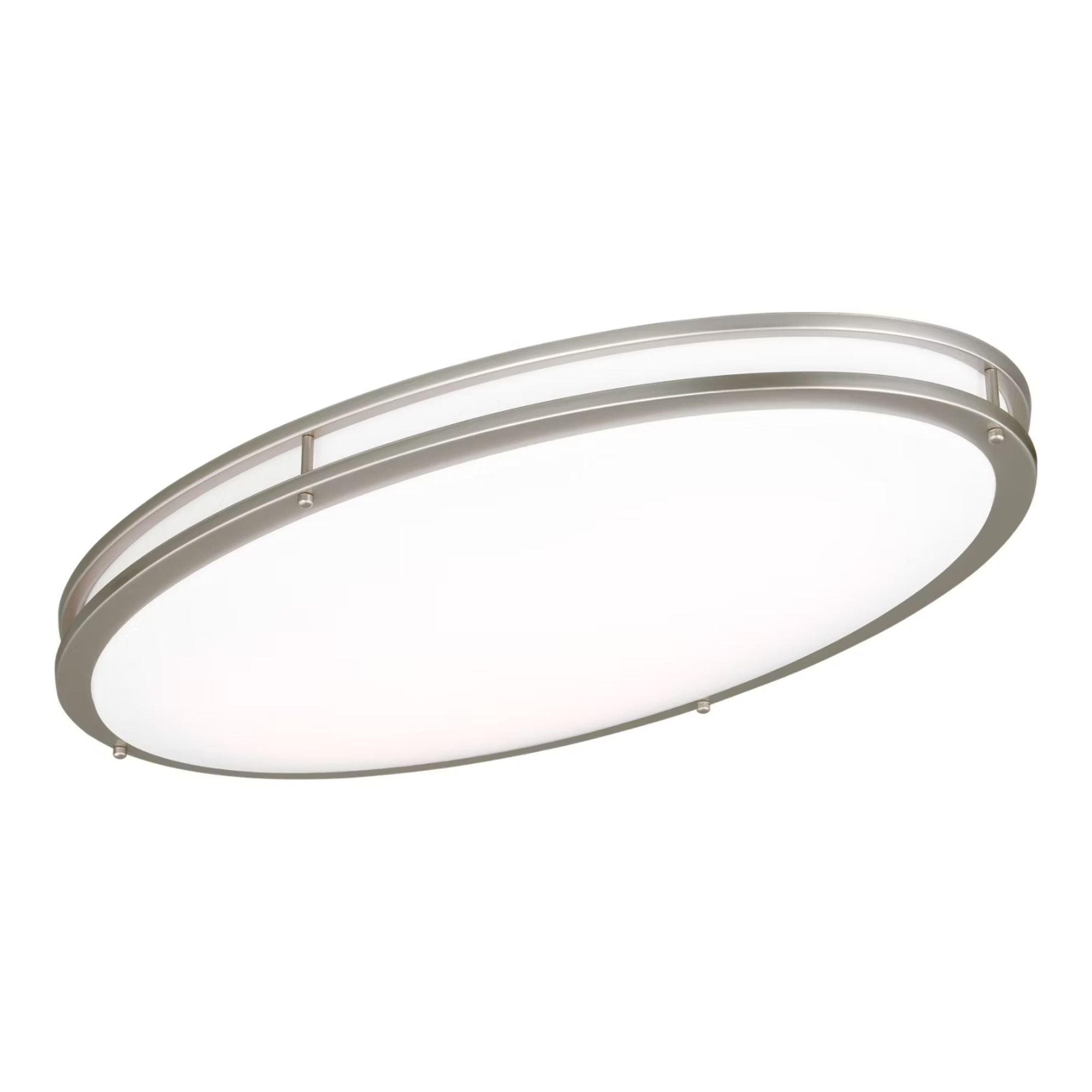 Mahone 32" Oval LED Flush Mount, Painted Brushed Nickel Finish