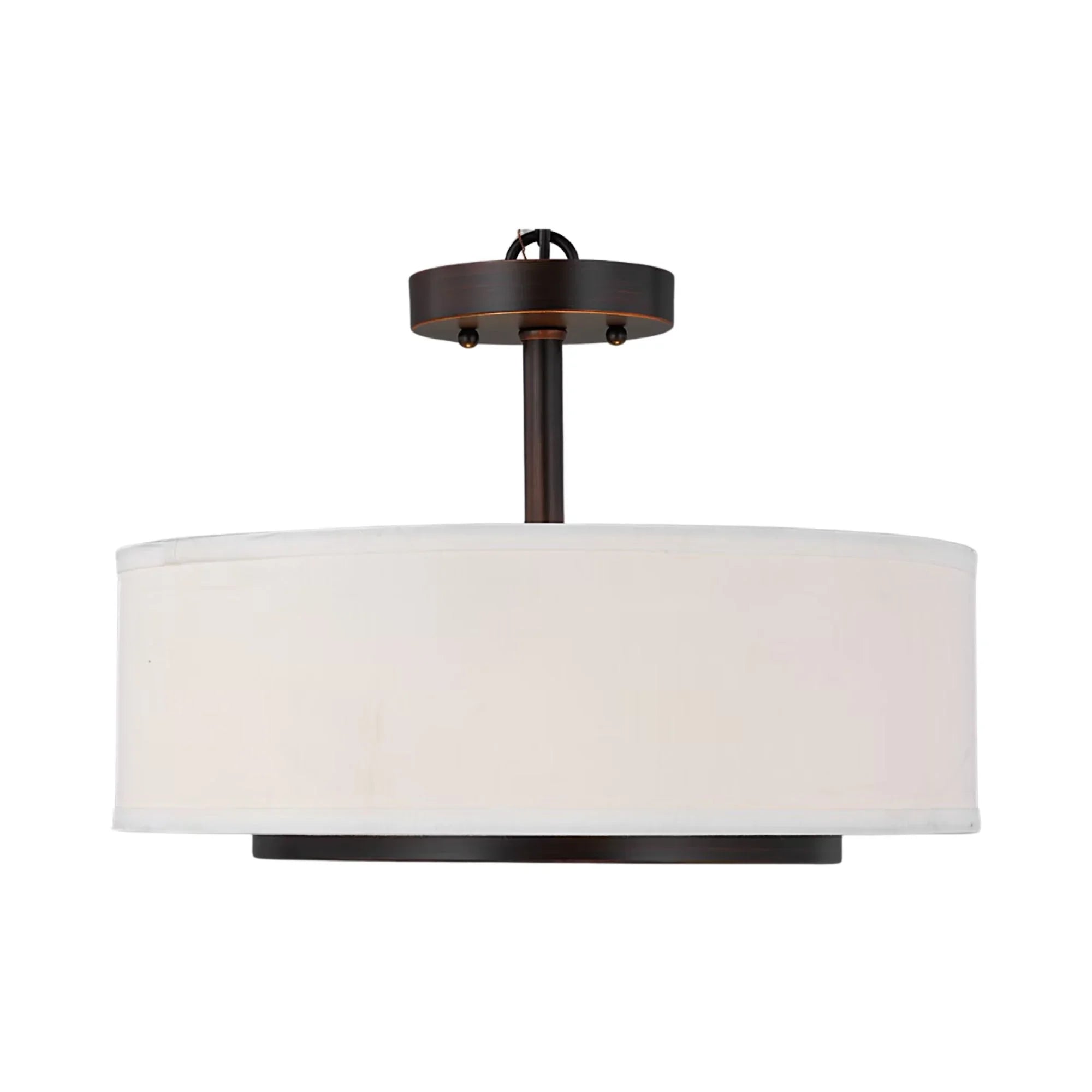 Nance 16" 2-Light LED Semi-Flush Convertible Pendant, Bronze Finish