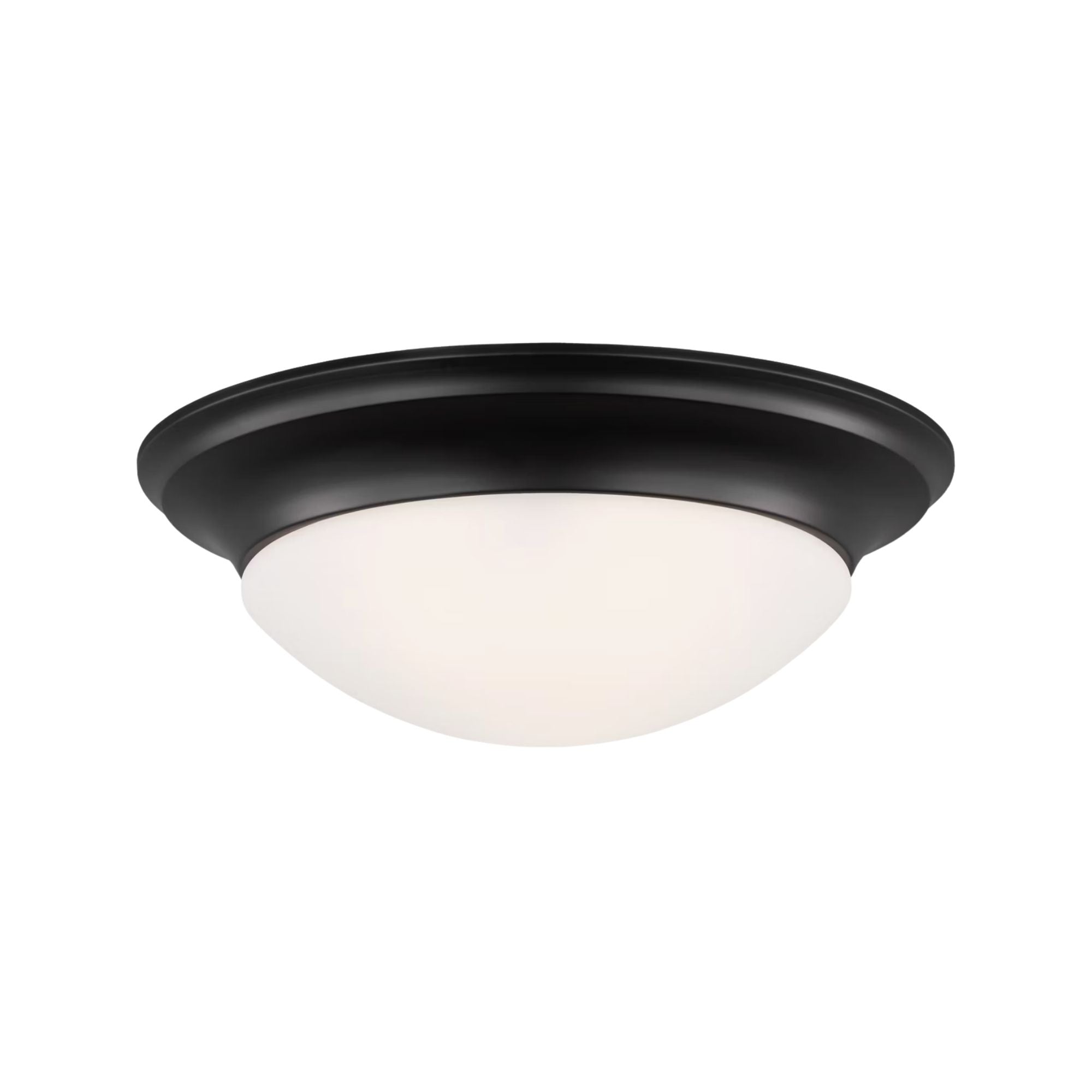 Nash 12" Flush Mount, Midnight Black Finish