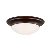 Nash 12" Flush Mount, Bronze Finish