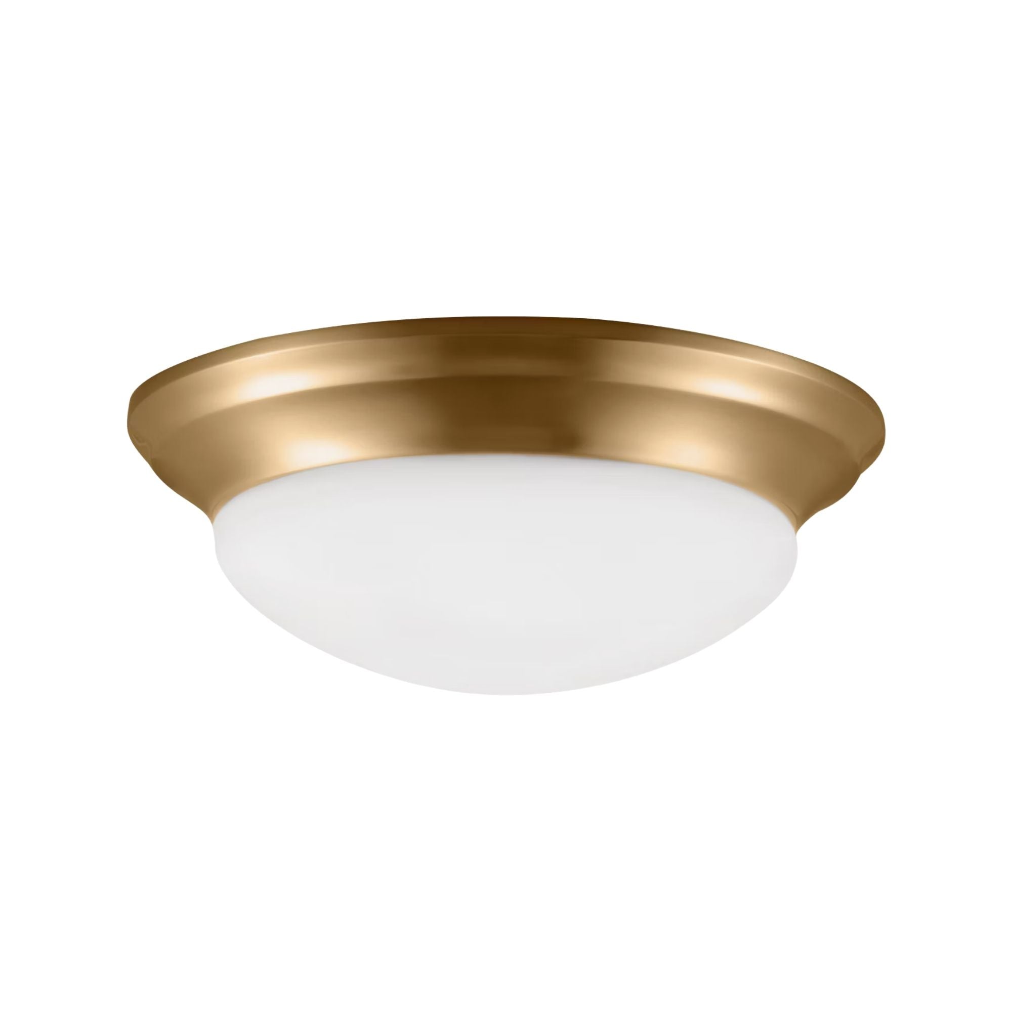 Nash 12" Flush Mount, Satin Brass Finish