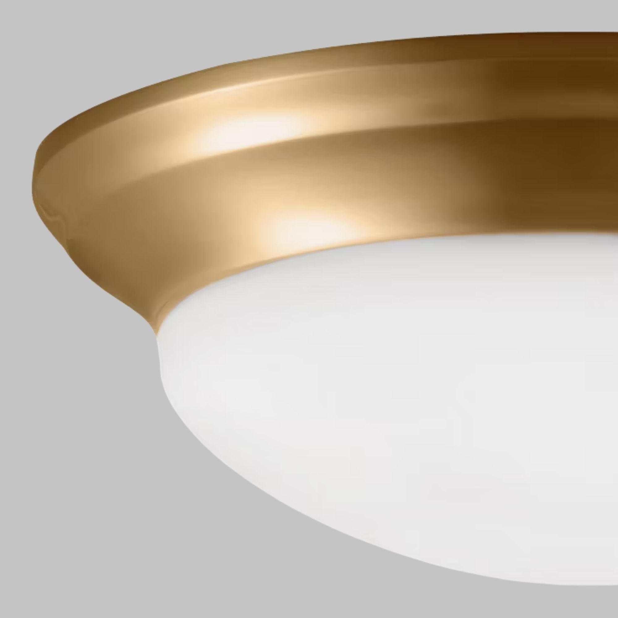 Nash 12" Flush Mount, Satin Brass Finish
