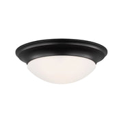 Nash 12" LED Flush Mount, Midnight Black Finish
