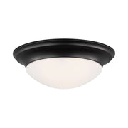 Nash 14" 2-Light Flush Mount, Midnight Black Finish