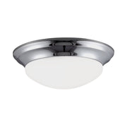 Nash 14" 2-Light LED Flush Mount, Chrome Finish