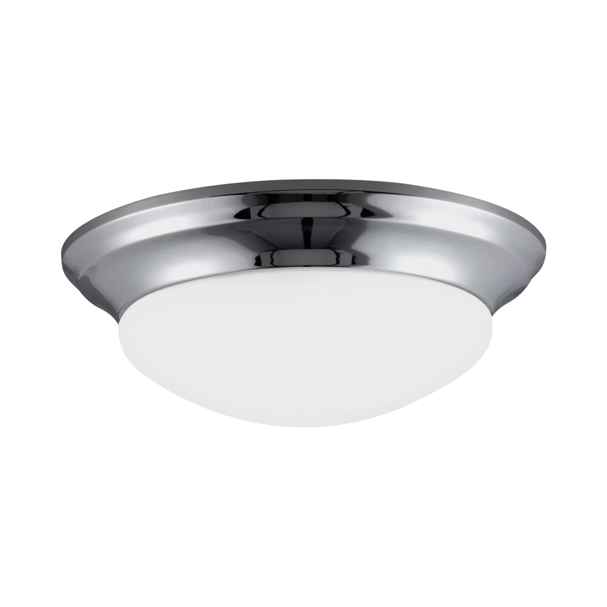Nash 14" 2-Light LED Flush Mount, Chrome Finish