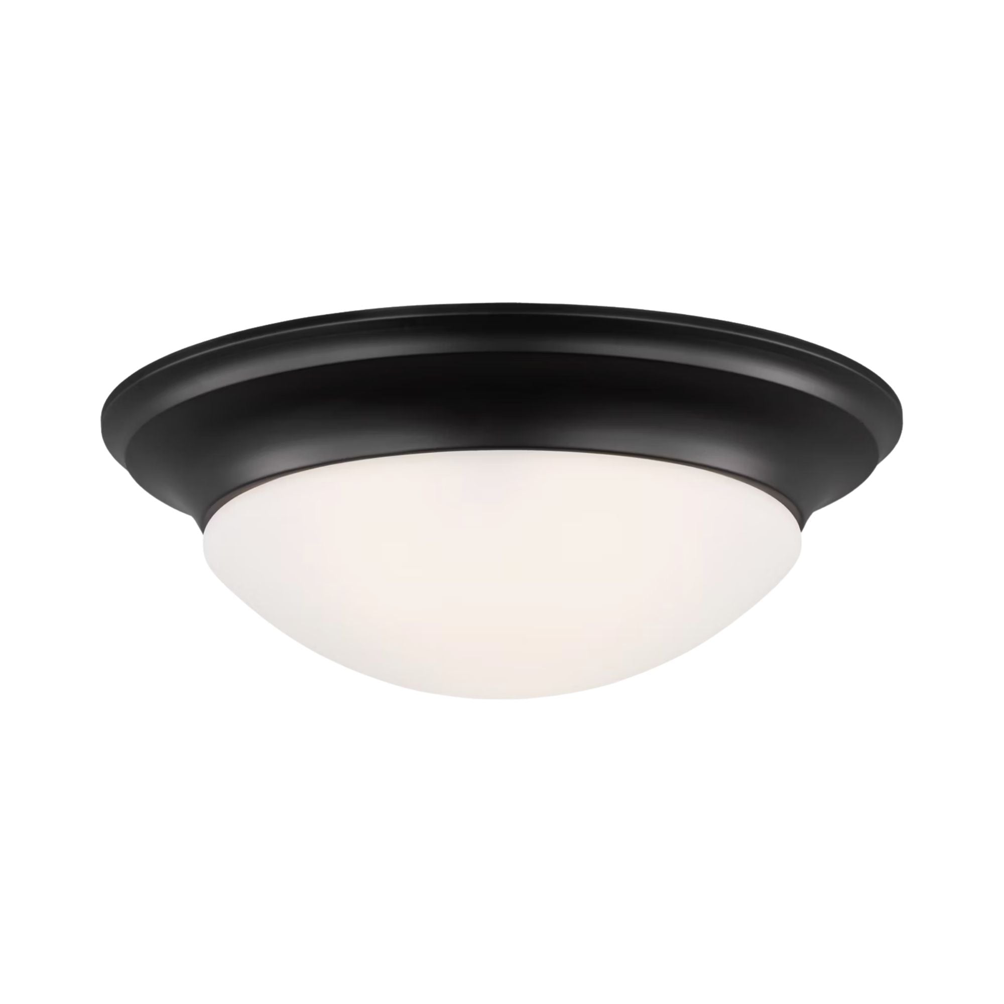 Nash 14" 2-Light LED Flush Mount, Midnight Black Finish
