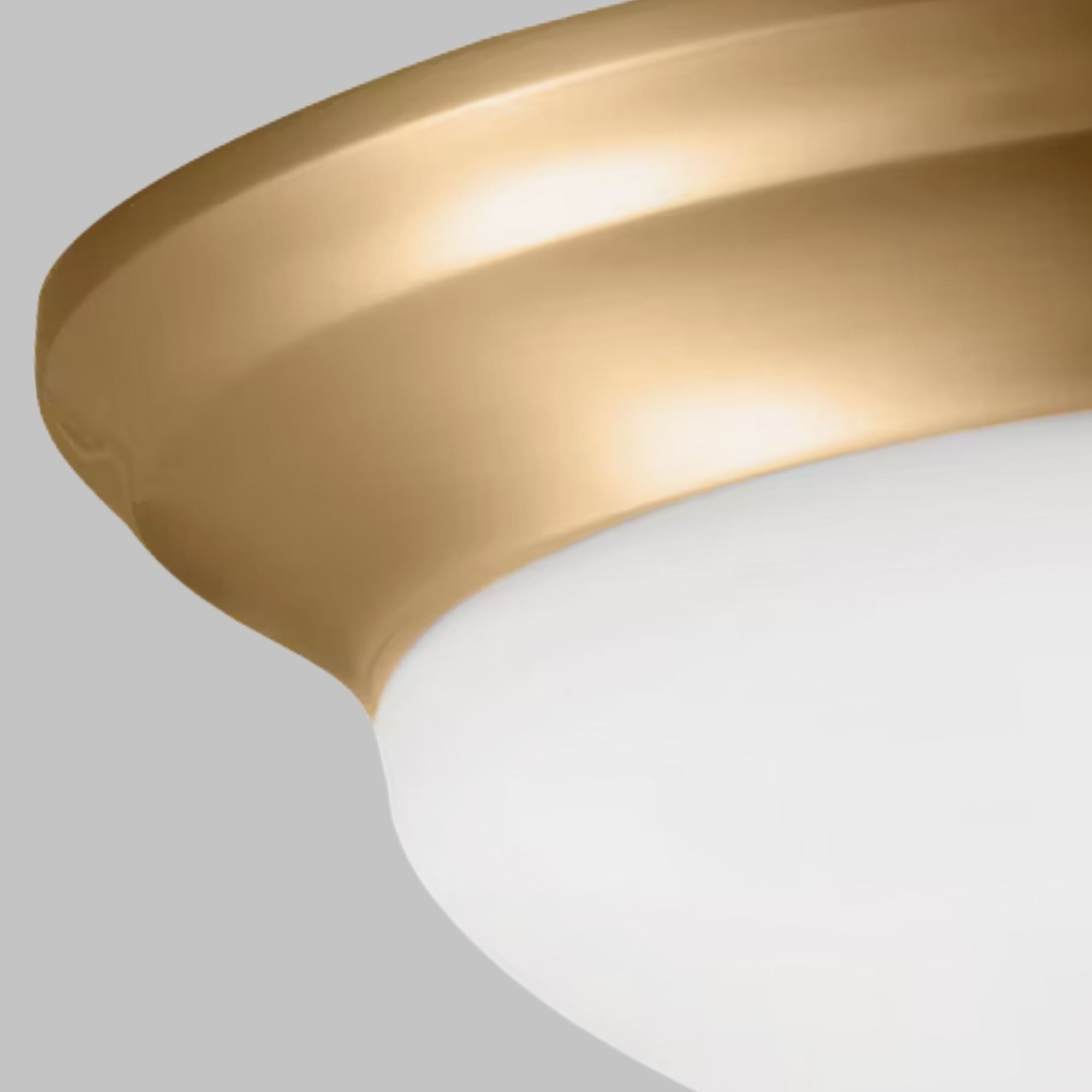 Nash 14" 2-Light LED Flush Mount, Satin Brass Finish