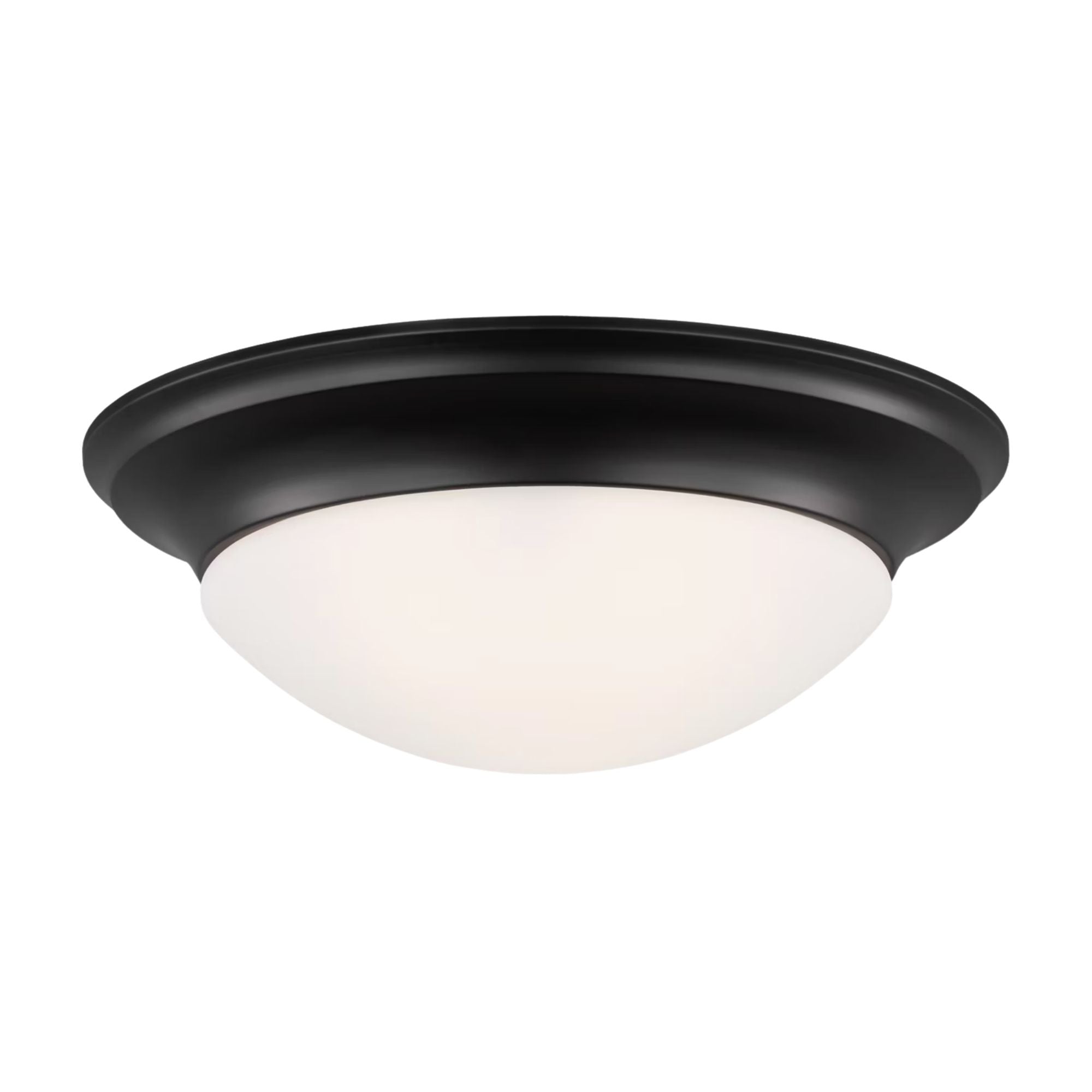 Nash 17" 3-Light Flush Mount, Midnight Black Finish