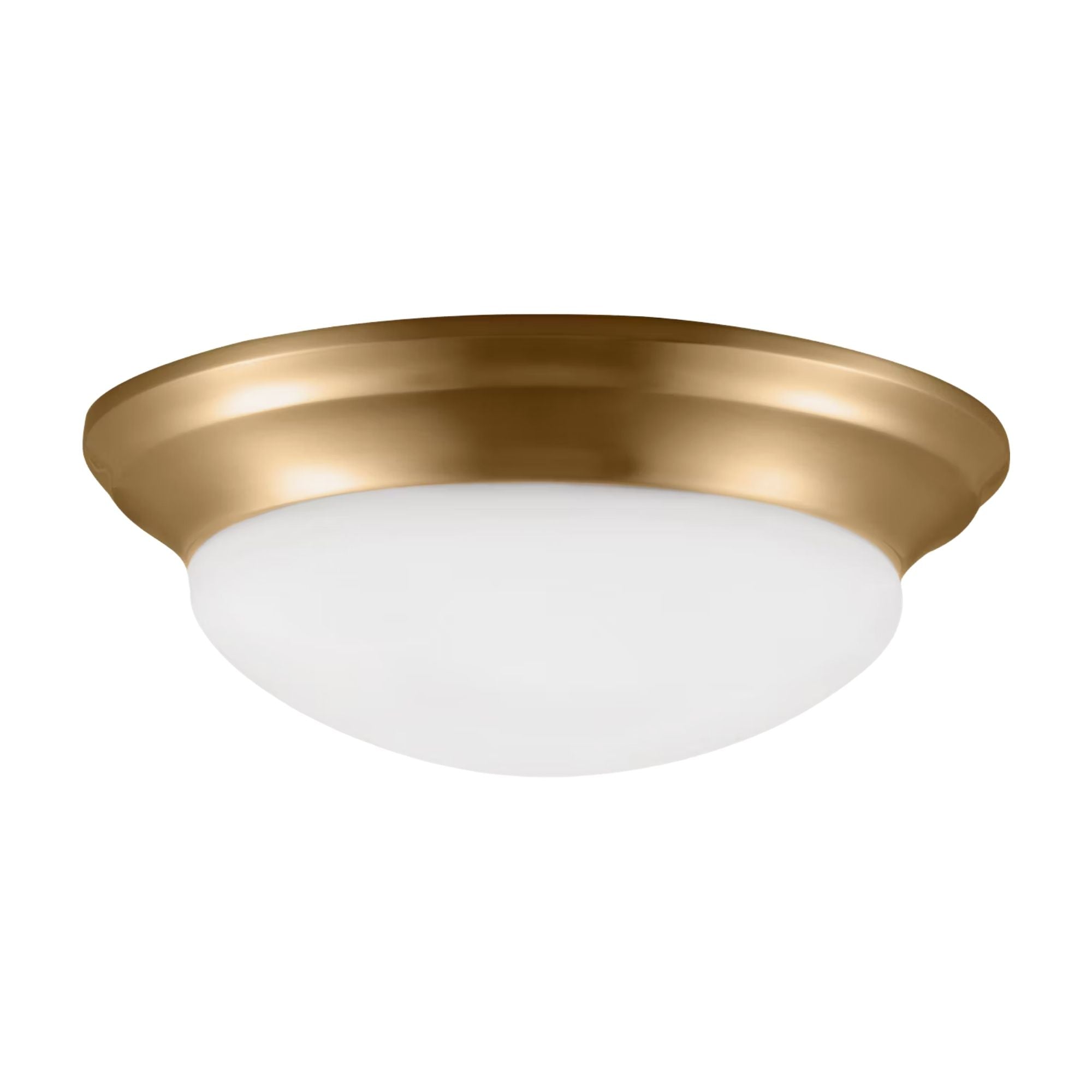 Nash 17" 3-Light Flush Mount, Satin Brass Finish