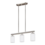 Generation Lighting - Oslo 25" 3-Light Linear Chandelier, Brushed Nickel Finish | Bees Lighting
