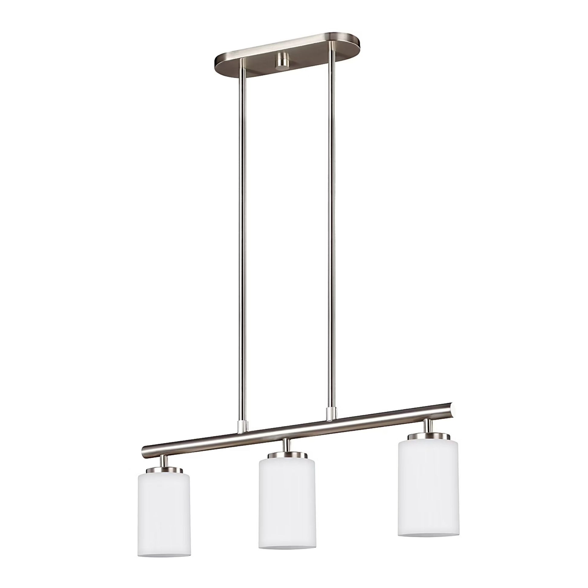 Generation Lighting - Oslo 25" 3-Light Linear Chandelier, Brushed Nickel Finish | Bees Lighting