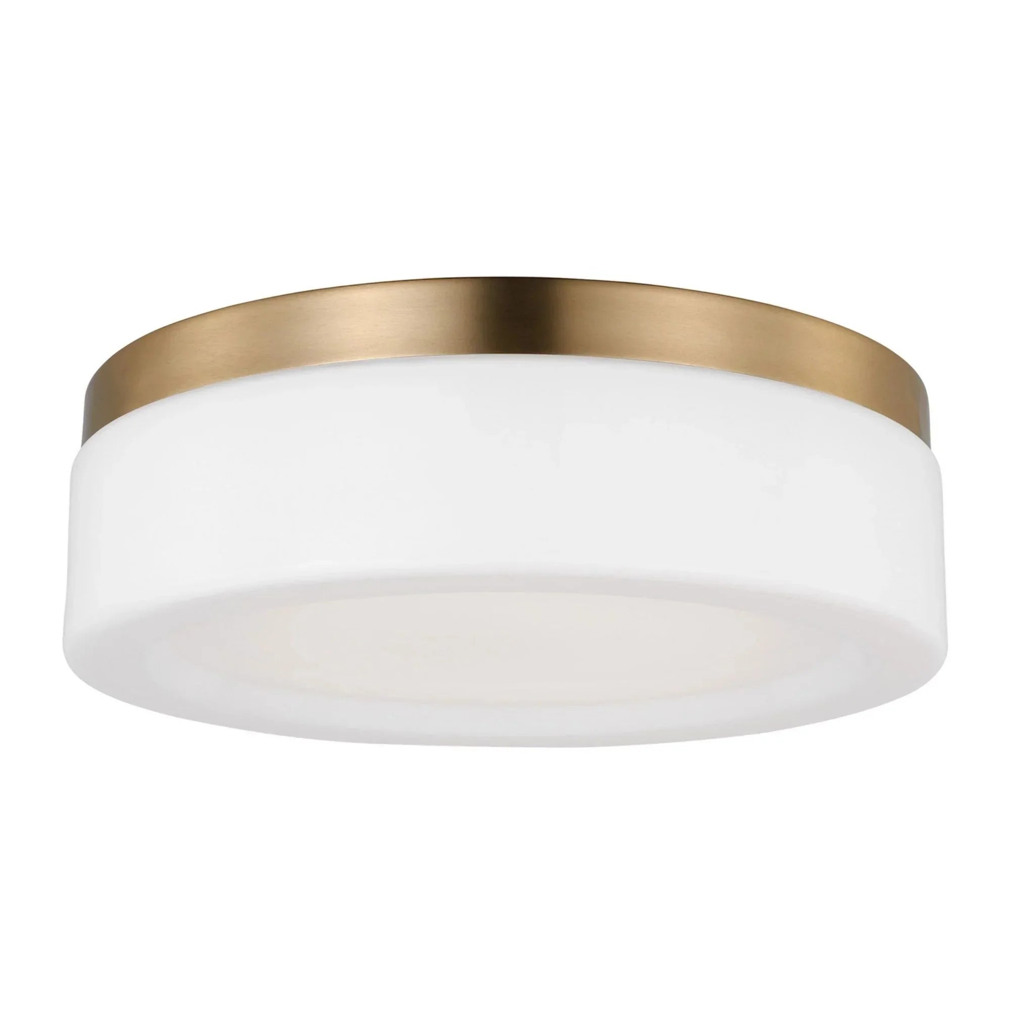 Rhett 12" LED Flush Mount, Satin Brass Finish