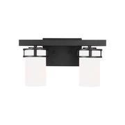 Generation Lighting - Robie 14" 2-Light LED Bath Sconce, Midnight Black Finish | Bees Lighting