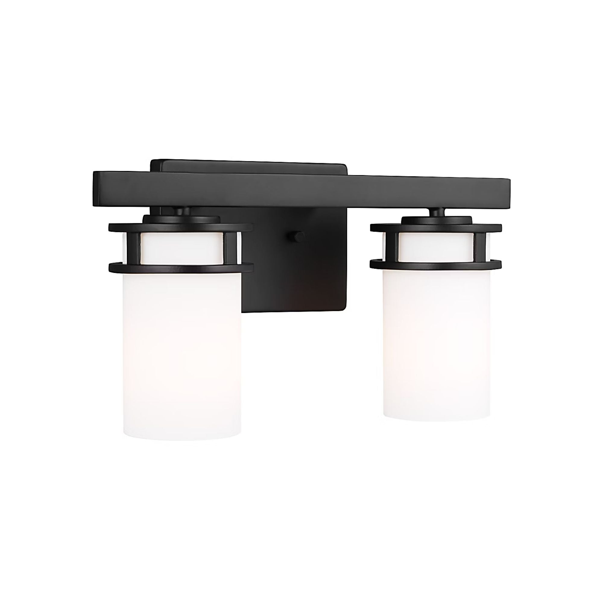 Generation Lighting - Robie 14" 2-Light LED Bath Sconce, Midnight Black Finish | Bees Lighting