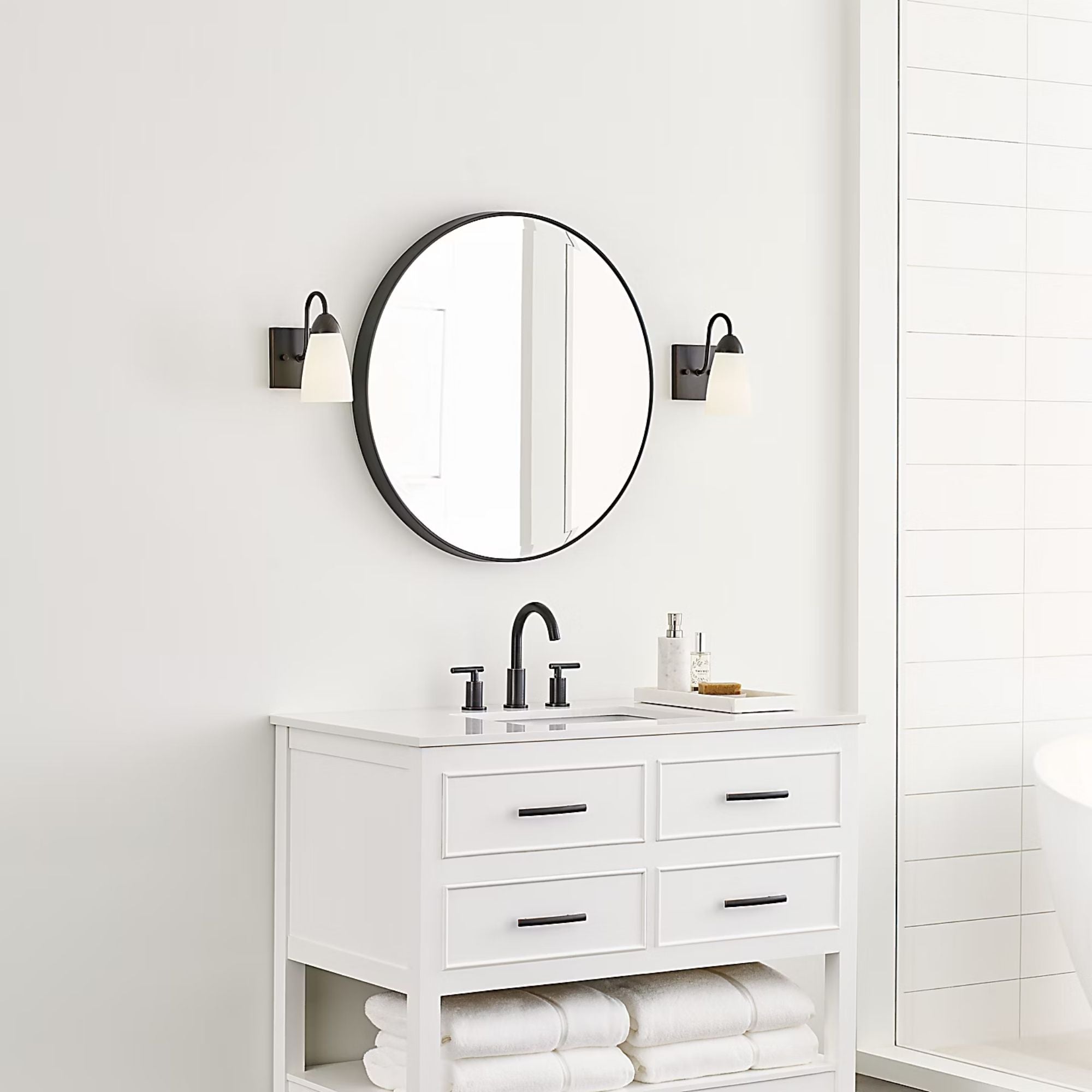 Seville 9" Bath Sconce, Bronze Finish