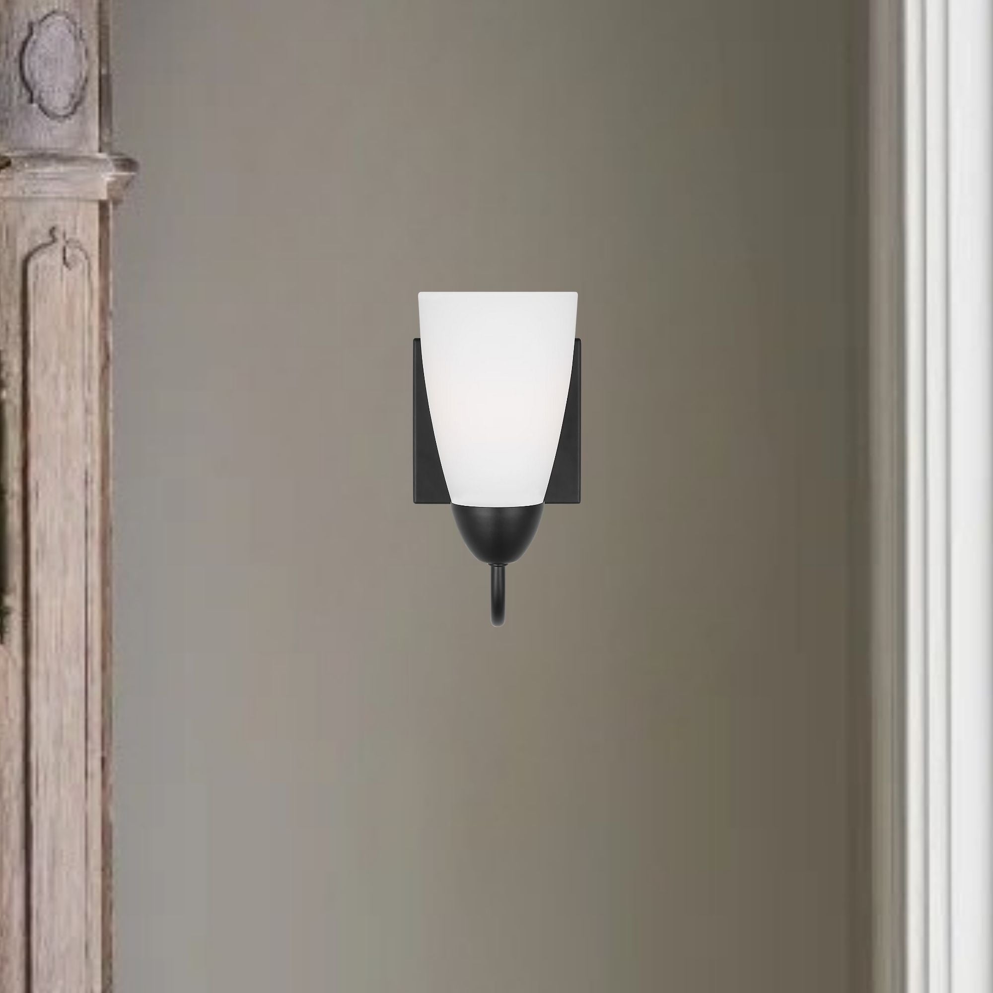 Seville 9" LED Bath Sconce, Midnight Black Finish