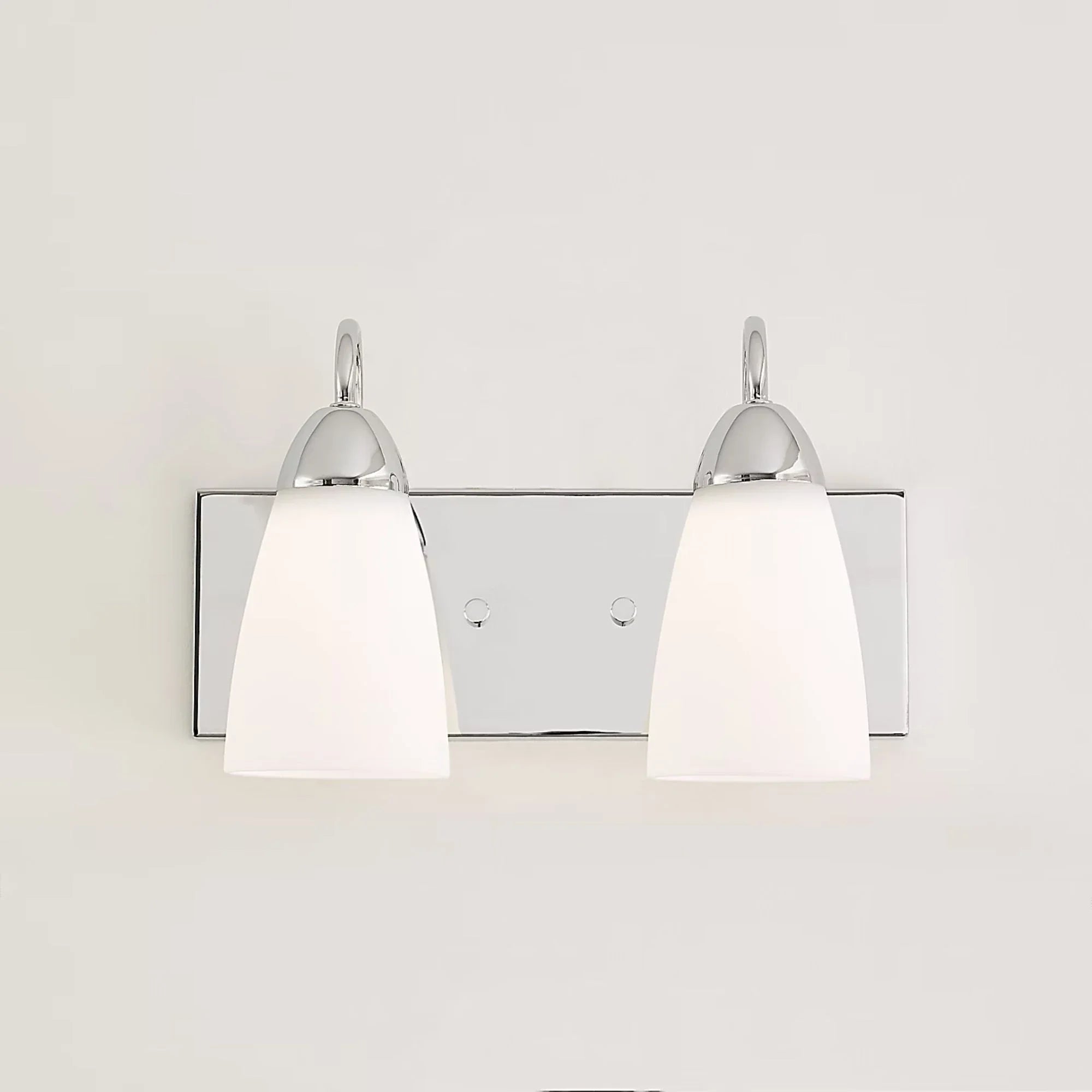 Seville 14" 2-Light Bathroom Vanity, Chrome Finish
