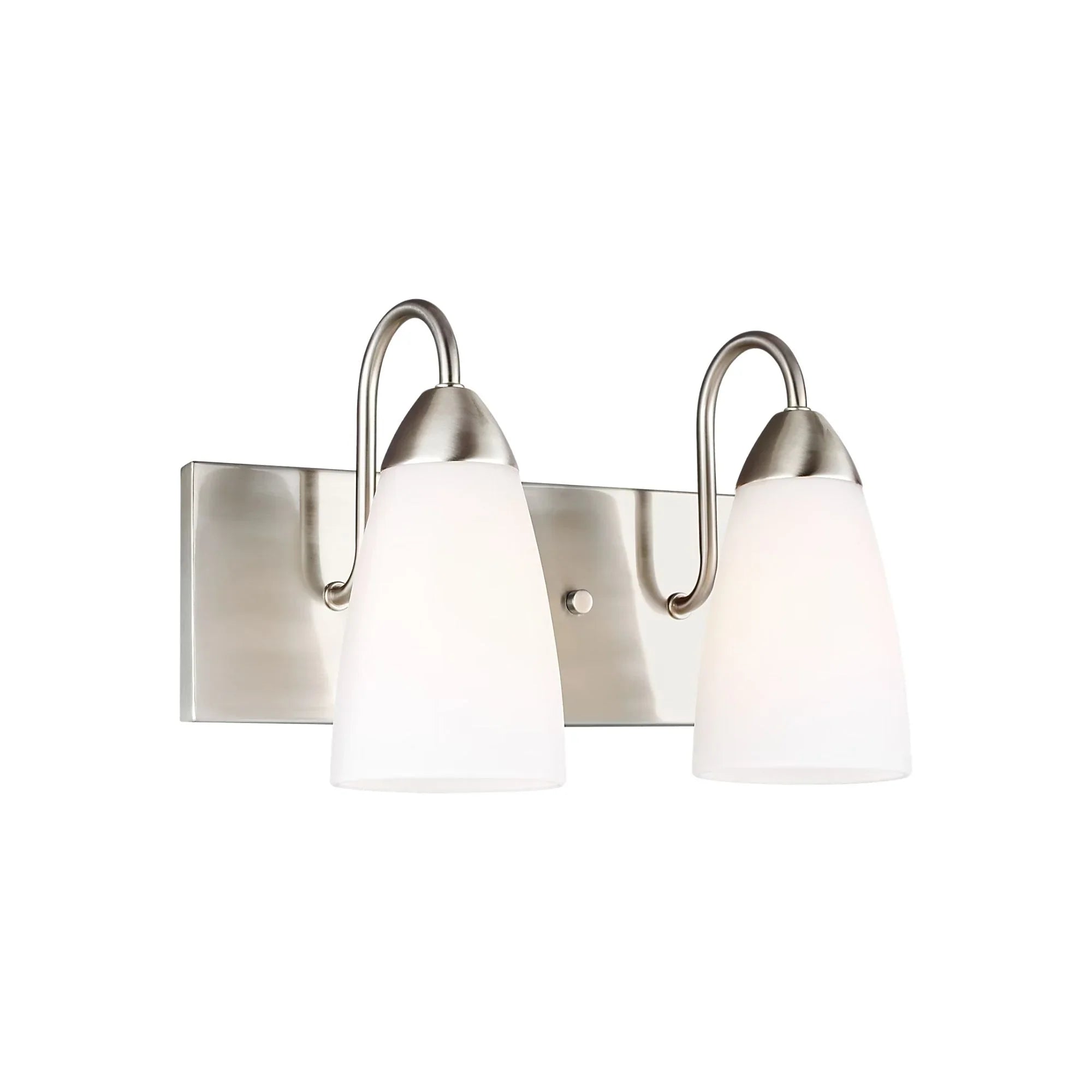 Seville 14" 2-Light LED Bathroom Vanity, Brushed Nickel Finish