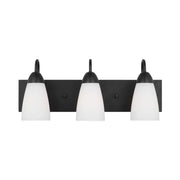 Seville 21" 3-Light Bathroom Vanity, Midnight Black Finish