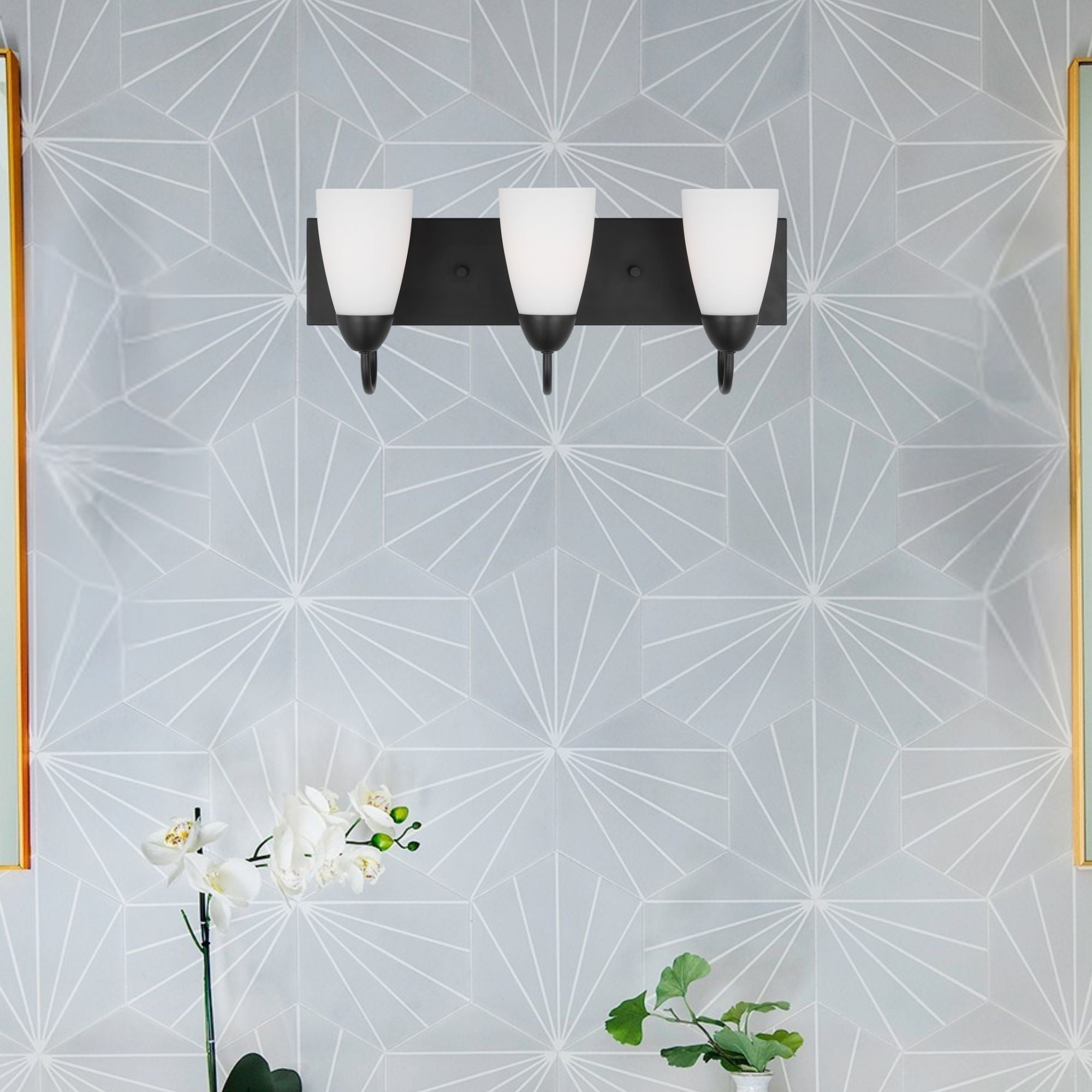 Seville 21" 3-Light Bathroom Vanity, Midnight Black Finish