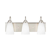 Seville 21" 3-Light Bathroom Vanity, Brushed Nickel Finish
