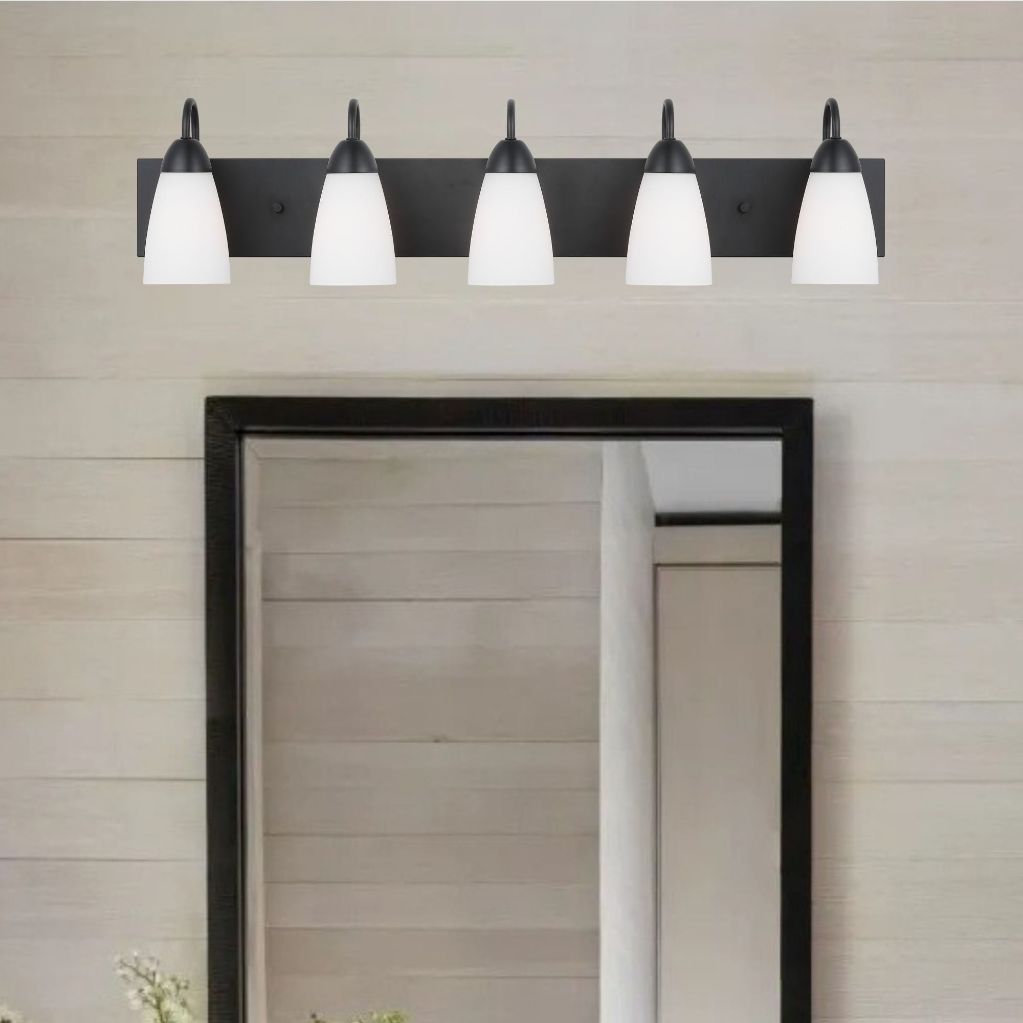 Seville 36" 5-Light Bathroom Vanity, Midnight Black Finish