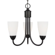 Seville 17" 3-Light Chandelier, Midnight Black Finish