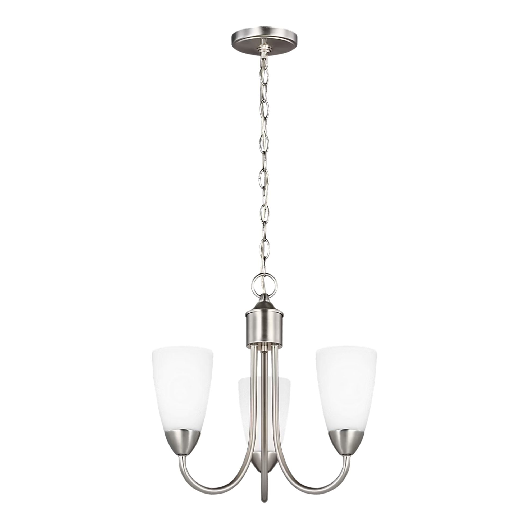 Seville 17" 3-Light Chandelier, Brushed Nickel Finish