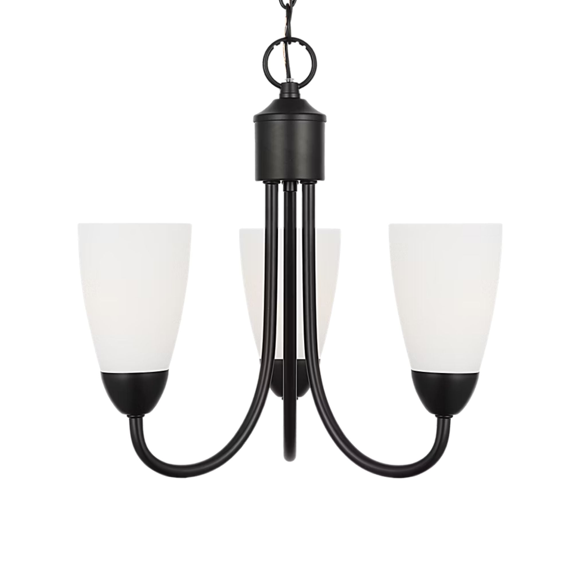 Seville 17" 3-Light LED Chandelier, Midnight Black Finish