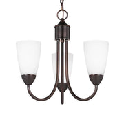Seville 17" 3-Light LED Chandelier, Bronze Finish