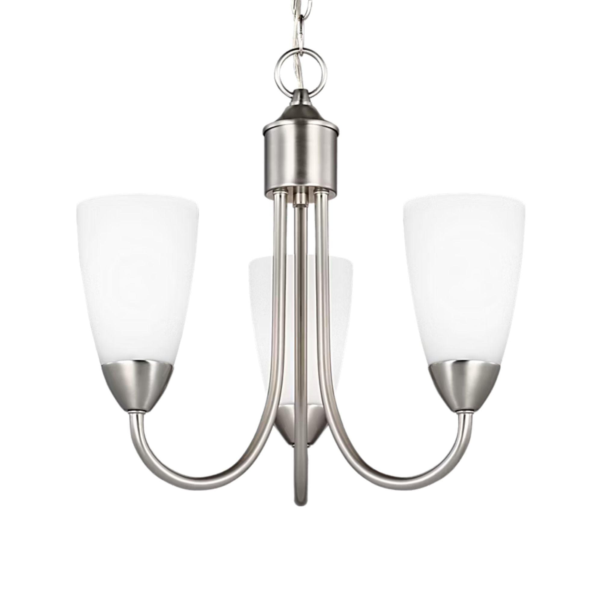 Seville 17" 3-Light LED Chandelier, Brushed Nickel Finish
