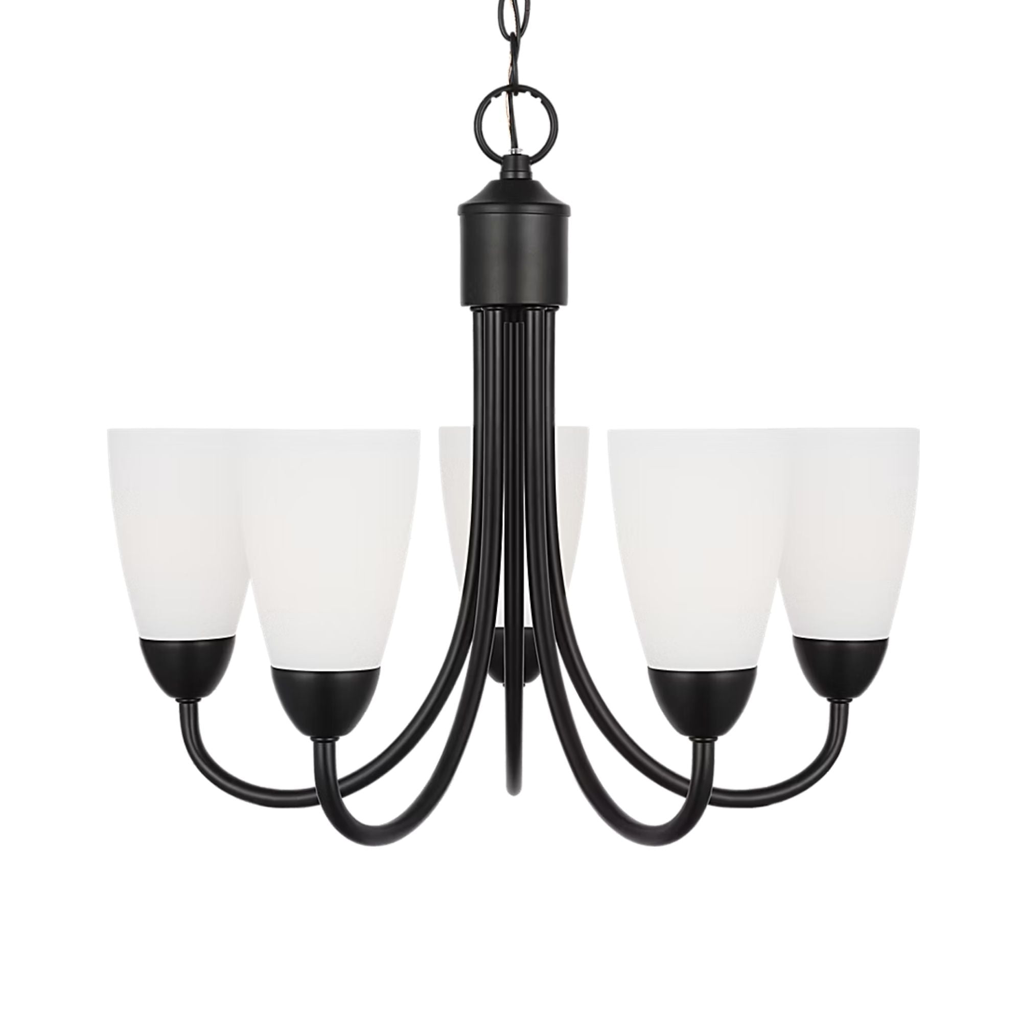 Seville 21" 5-Light Chandelier, Midnight Black Finish