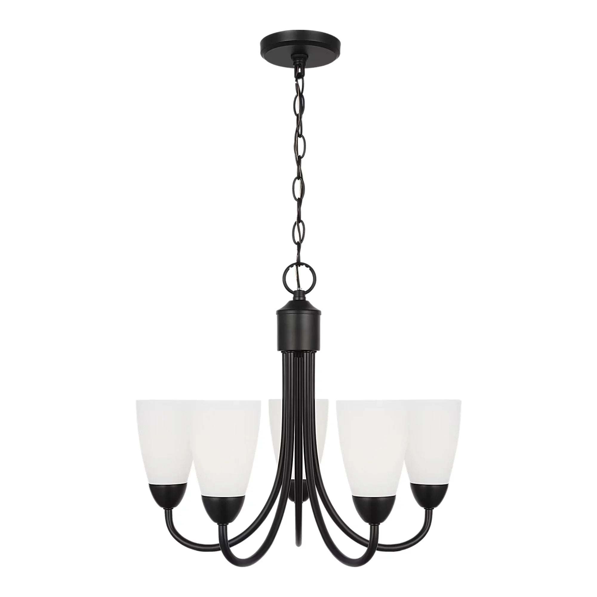 Seville 21" 5-Light Chandelier, Midnight Black Finish