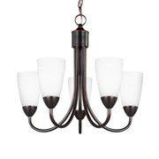 Seville 21" 5-Light Chandelier, Bronze Finish