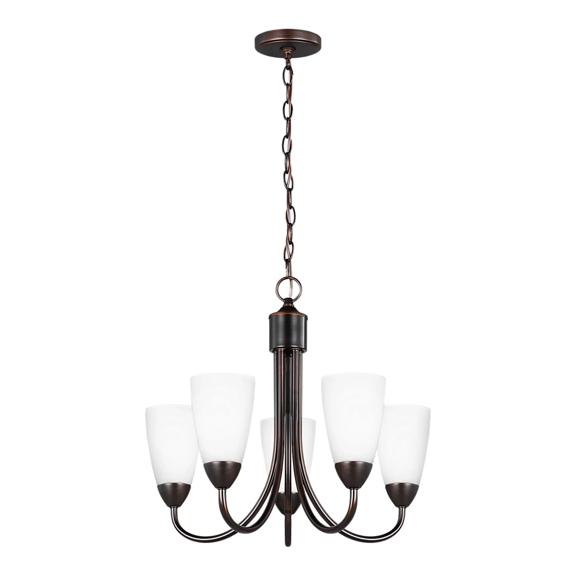 Seville 21" 5-Light Chandelier, Bronze Finish