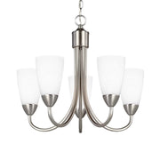Seville 21" 5-Light Chandelier, Brushed Nickel Finish