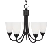 Seville 21" 5-Light LED Chandelier, Midnight Black Finish