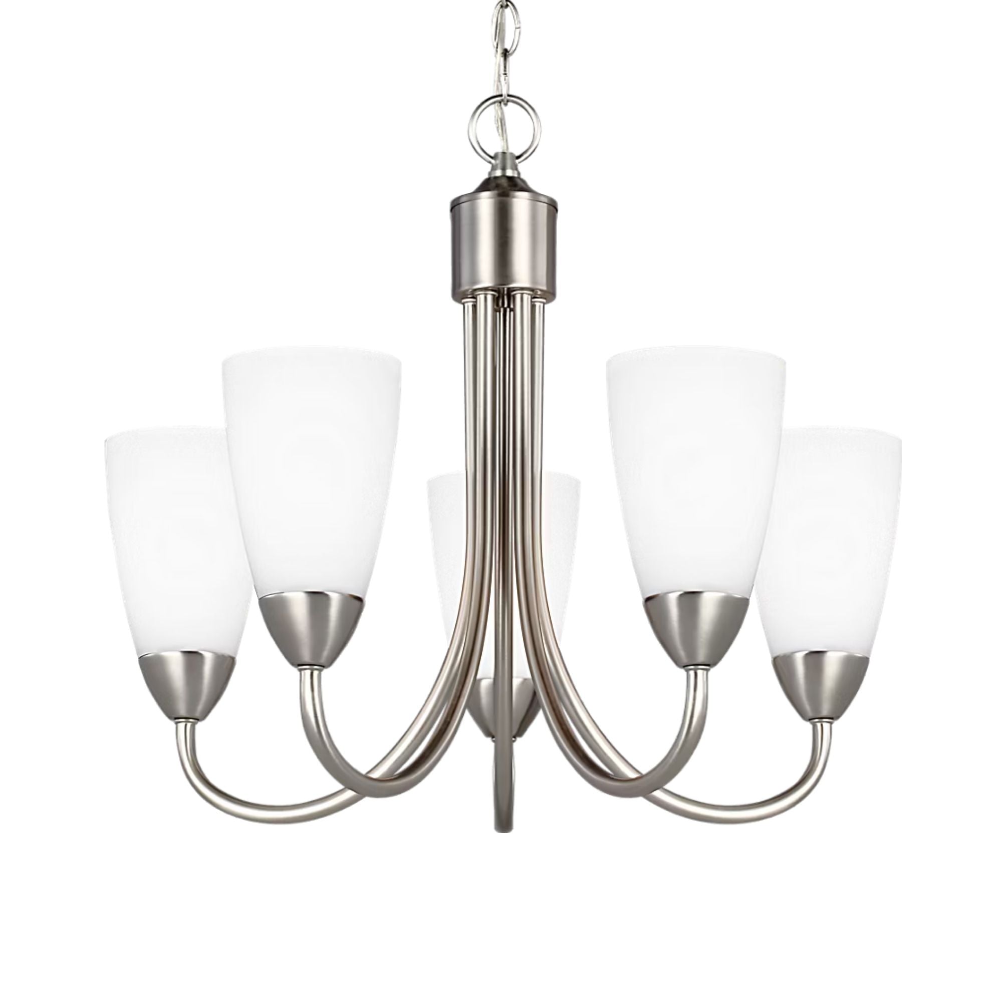 Seville 21" 5-Light LED Chandelier, Brushed Nickel Finish