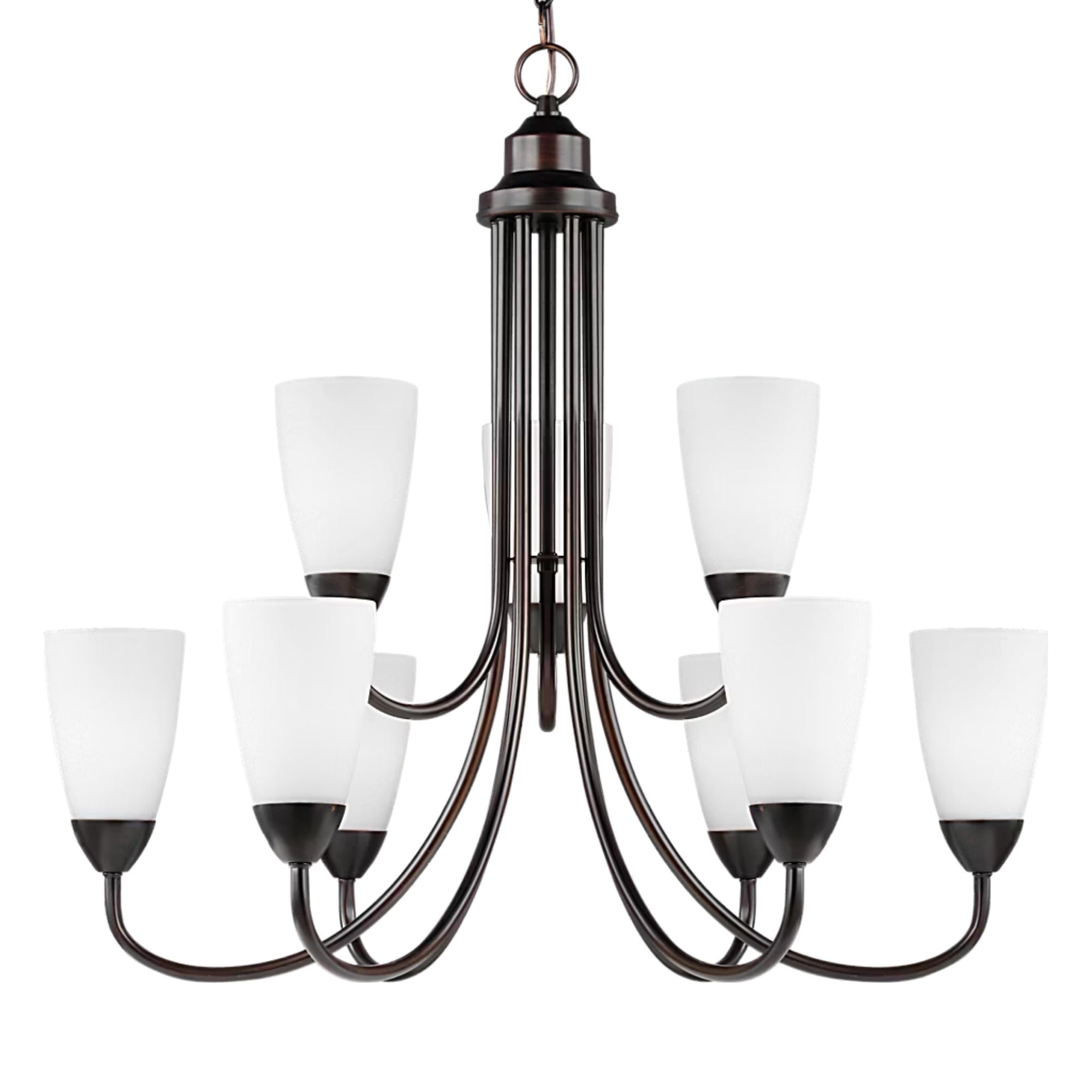 Seville 29" 9-Light Chandelier, Bronze Finish