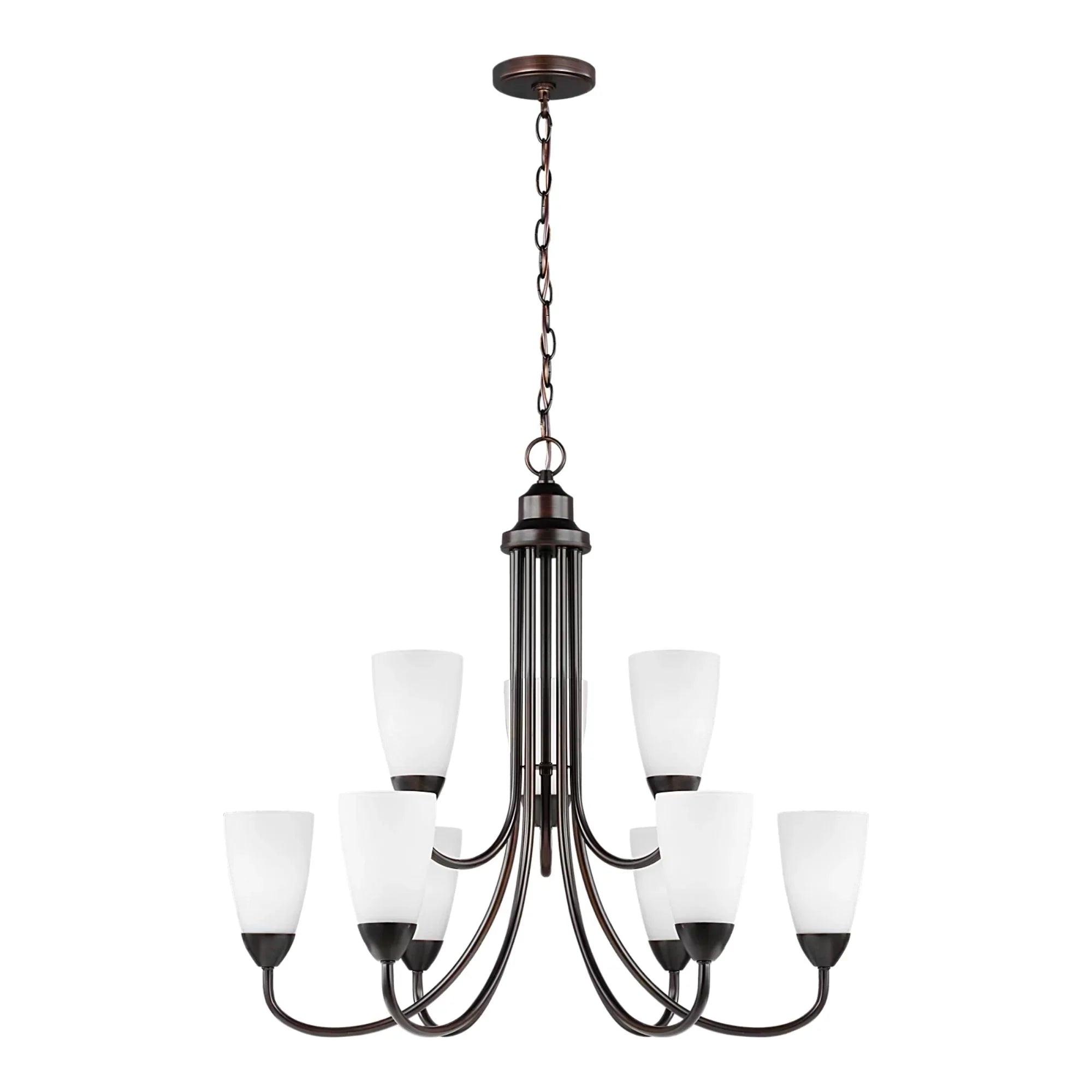 Seville 29" 9-Light Chandelier, Bronze Finish