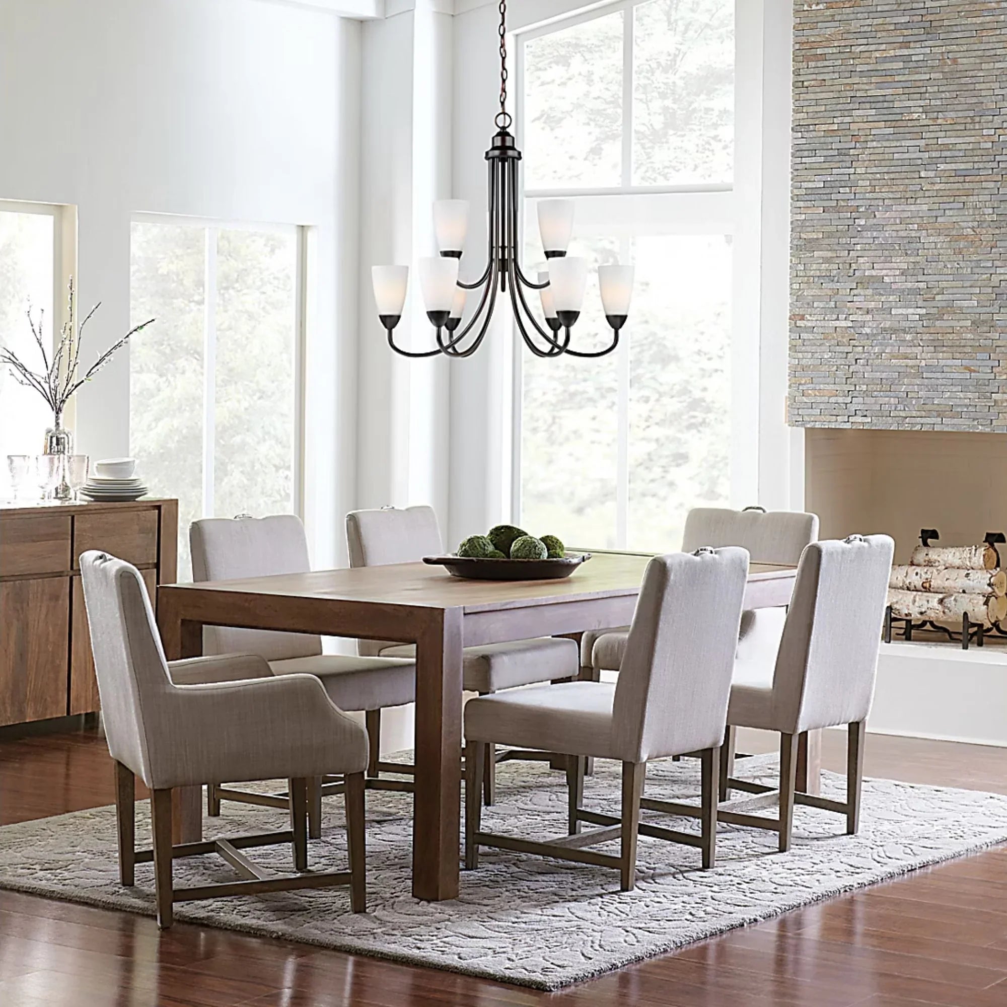 Seville 29" 9-Light Chandelier, Bronze Finish