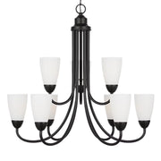 Seville 29" 9-Light LED Chandelier, Midnight Black Finish