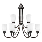 Seville 29" 9-Light LED Chandelier, Bronze Finish
